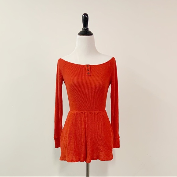 Urban Outfitters Other - Urbanoutfitters Out From Under Long Sleeve Romper